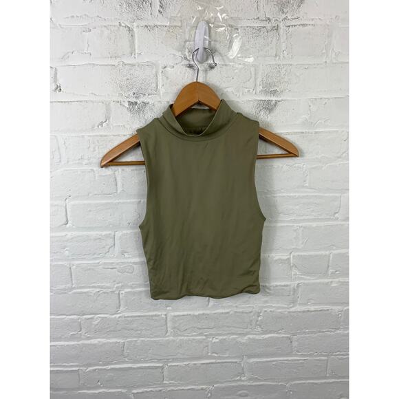 House of Harlow 1960 Tops - House of Harlow 1960 Women's Turtleneck Tank Top Sleeveless Green Size XS